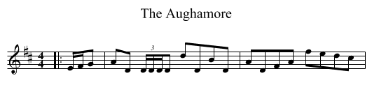 The Aughamore - staff notation