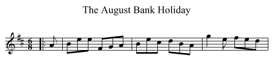 The August Bank Holiday - staff notation