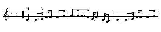 the AULD BRIG O'AYR - staff notation