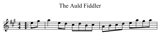 The Auld Fiddler - staff notation
