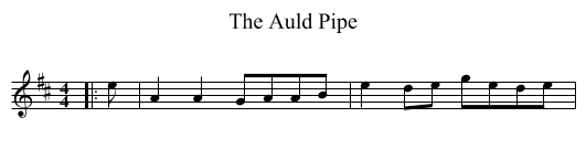 The Auld Pipe - staff notation