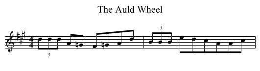 The Auld Wheel - staff notation