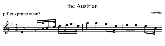the Austrian - staff notation