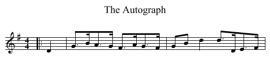 The Autograph - staff notation