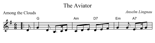 The Aviator - staff notation