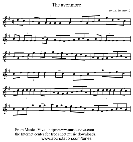 The avonmore - staff notation