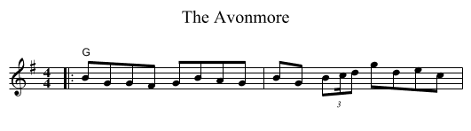 The Avonmore - staff notation