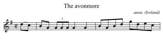 The avonmore - staff notation