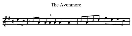 The Avonmore - staff notation