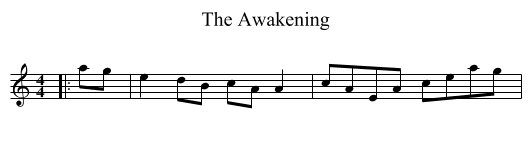The Awakening - staff notation