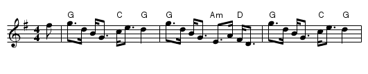 The Axum Reel - staff notation