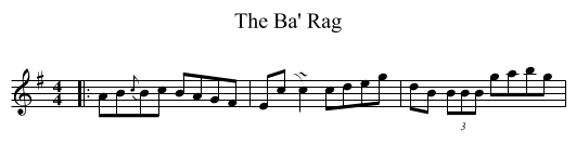 The Ba' Rag - staff notation