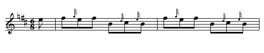 The Back Grace Note Jig - staff notation