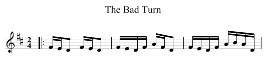 The Bad Turn - staff notation