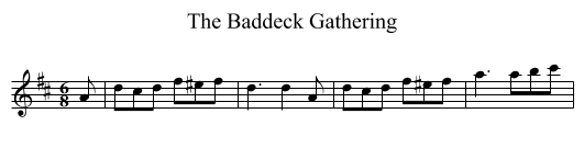 The Baddeck Gathering - staff notation