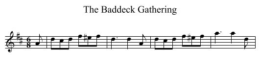 The Baddeck Gathering - staff notation