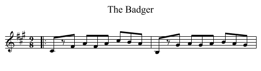 The Badger - staff notation