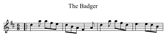 The Badger - staff notation