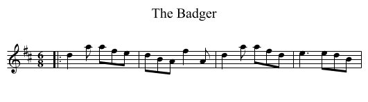 The Badger - staff notation