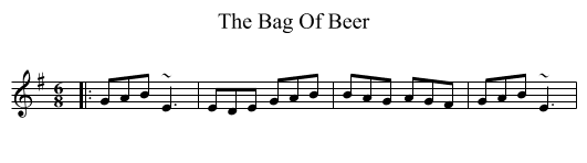 The Bag Of Beer - staff notation
