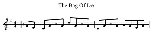 The Bag Of Ice - staff notation