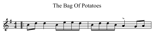 The Bag Of Potatoes - staff notation