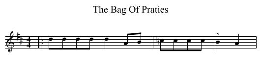 The Bag Of Praties - staff notation