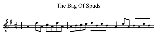 The Bag Of Spuds - staff notation