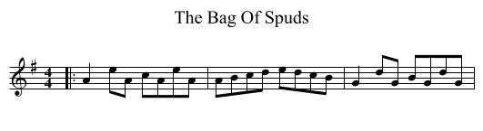 The Bag Of Spuds - staff notation