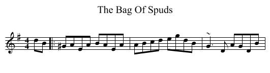 The Bag Of Spuds - staff notation