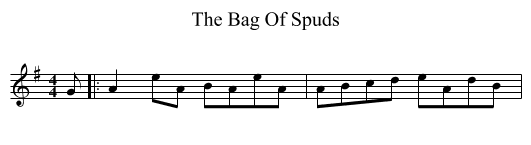 The Bag Of Spuds - staff notation