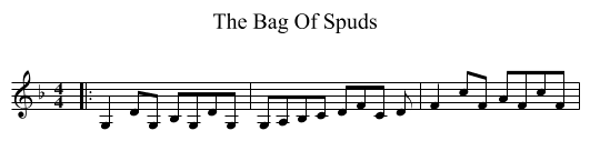 The Bag Of Spuds - staff notation