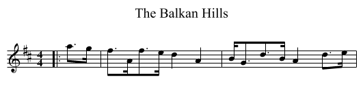 The Balkan Hills - staff notation