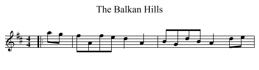 The Balkan Hills - staff notation