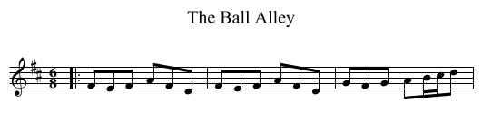 The Ball Alley - staff notation
