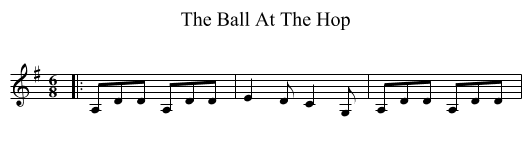 The Ball At The Hop - staff notation