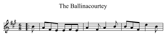 The Ballinacourtey - staff notation