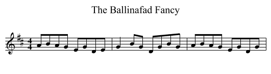 The Ballinafad Fancy - staff notation