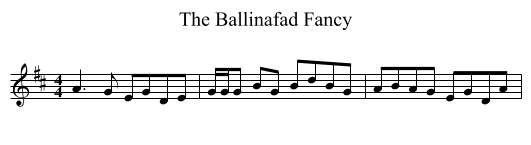 The Ballinafad Fancy - staff notation