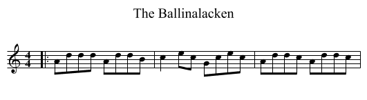 The Ballinalacken - staff notation