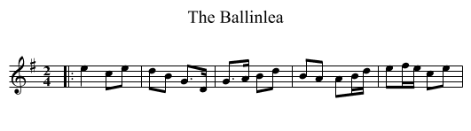 The Ballinlea - staff notation