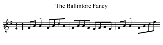 The Ballintore Fancy - staff notation