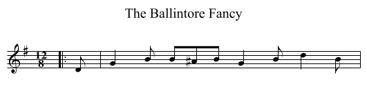 The Ballintore Fancy - staff notation