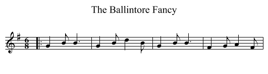 The Ballintore Fancy - staff notation