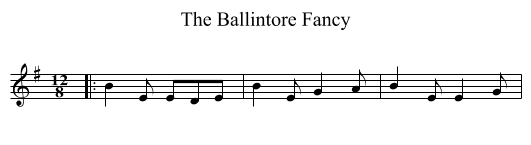 The Ballintore Fancy - staff notation