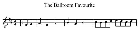 The Ballroom Favourite - staff notation