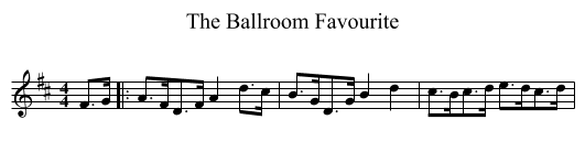 The Ballroom Favourite - staff notation