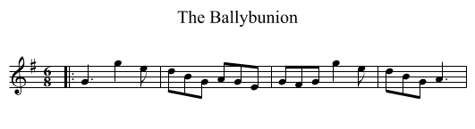 The Ballybunion - staff notation