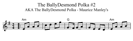 The BallyDesmond Polka #2 - staff notation