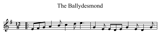 The Ballydesmond - staff notation